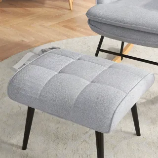 Sillón Mecedora Gris con Reposapiés