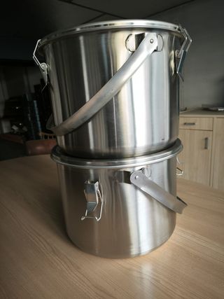 Lote de 2 Contenedores Isotérmicos 12L Acero Inox.