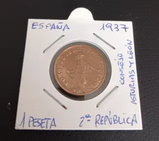 Monedas Guerra Civil Española Asturias y León 1937