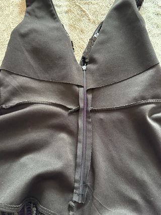 Top fiesta lentejuelas negro