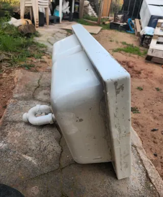 Fregadero de cocina antigua doble