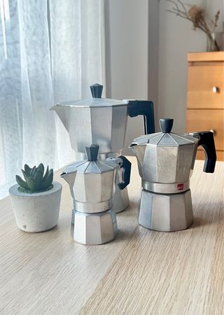 Lote 3 cafeteras italianas aluminio
