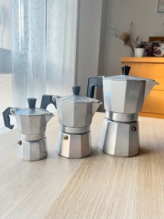 Lote 3 cafeteras italianas aluminio