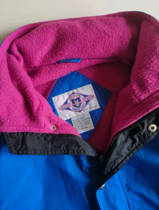 Chaqueta azul Esquí Vintage 90s Acolchada Kimberly
