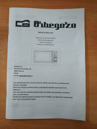 Plato microondas 27 cm - Orbegozo MIG 2325