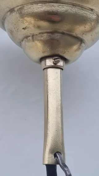 Lampada sospensione vintage ottone e vetro