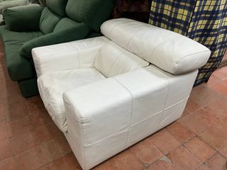 Butaca blanca de piel