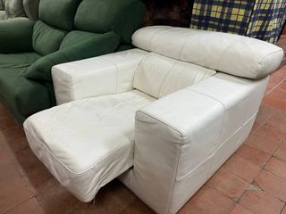 Butaca blanca de piel
