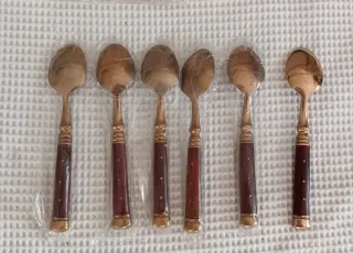 Servizio 35 posate ottone e palissandro