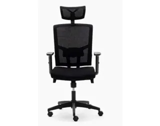 Silla ergonómica de oficina negra