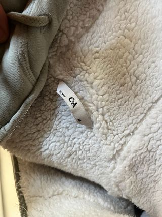 Sudadera verde con cremallera