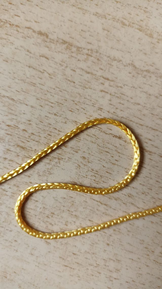 Lote de dos rollos de cordel amarillo-oro