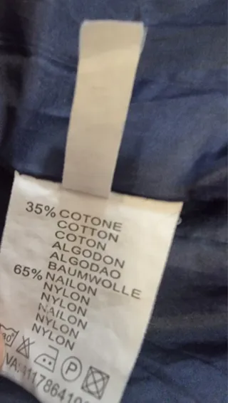 Chaquetón largo azul talla M