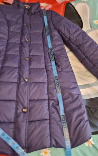 Chaquetón largo azul talla M