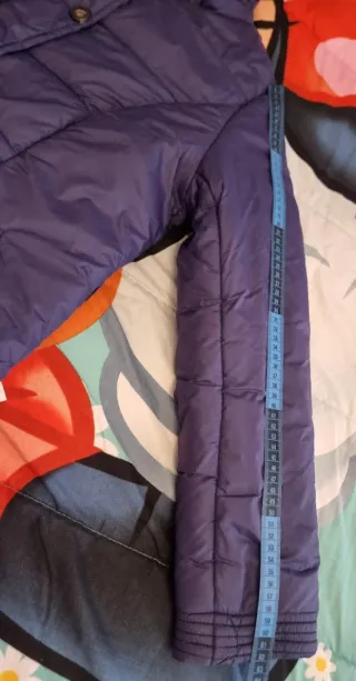 Chaquetón largo azul talla M