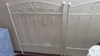 Cabecero de forja blanco