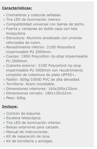 Tienda de techo para coche