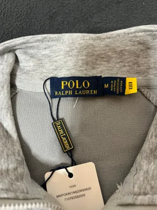 Jersey Polo Ralph Lauren Gris Media Cremallera