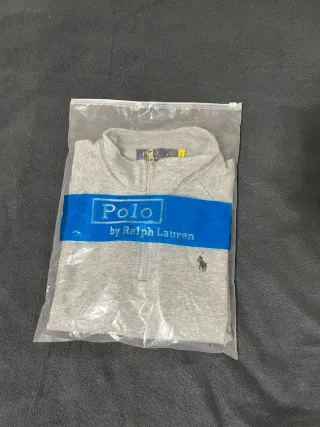 Jersey Polo Ralph Lauren Gris Media Cremallera