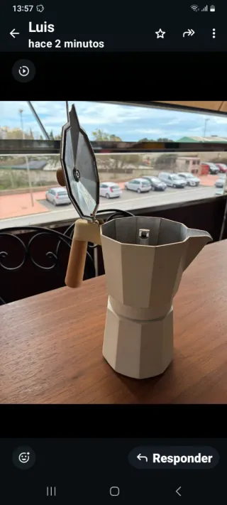 Cafetera Moka Beige