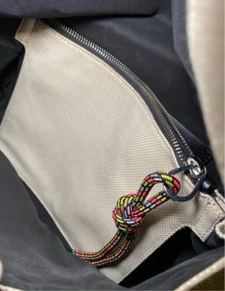 Bolso Bandolera TOUS Lona Piel Beige Negro