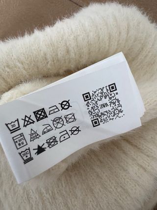 Bolero Zara cuello mangas punto blanco