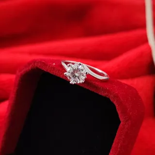 Anillo Plata con moissanita