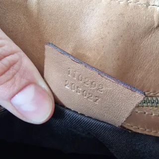 Borsa Gucci marrone e beige in pelle e tela vintage