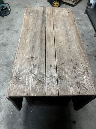 Mesa de alas antigua con cajónes