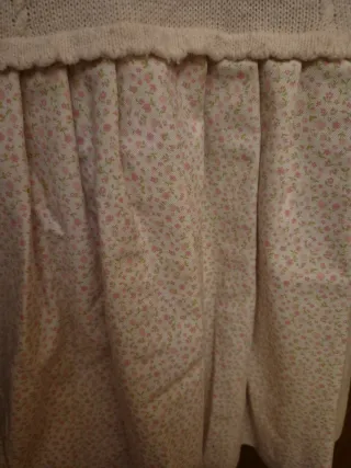 Vestido ceremonia cuello bebé manga larga,