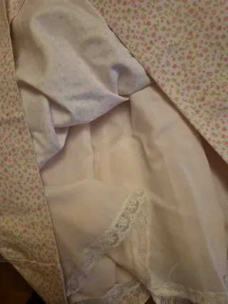 Vestido ceremonia cuello bebé manga larga,