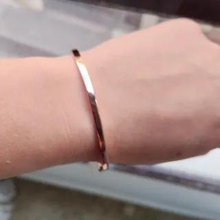 Pulsera rígida Salvatore baño rosa