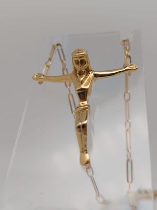 J-0779 Colgante Cristo Gaudí 18K + Cadena