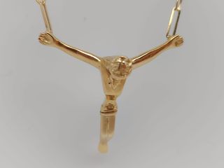 J-0779 Colgante Cristo Gaudí 18K + Cadena