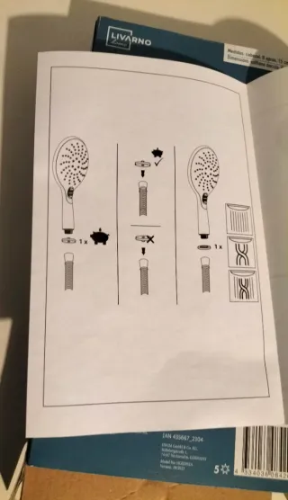 Soffione doccia multifunzione e tubo flessibile