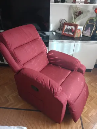 Sillón relax tela rojo...NUEVO
