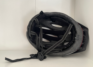 casco bicicleta ciclismo gris rojo talla M