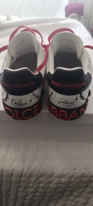 Dolce & Gabbana Zapatillas Blancas y Rojas