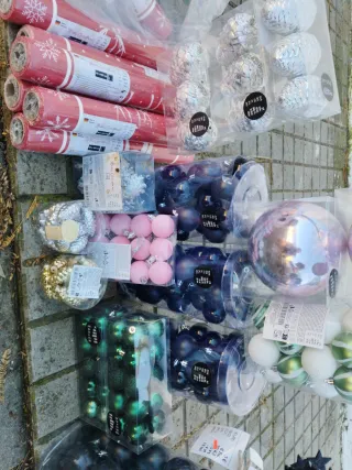 Lote bolas navidad verdes y plateadas Piñas,