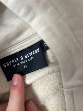 Felpa Supply & Demand beige con cappuccio