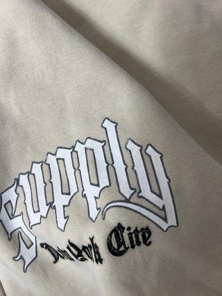 Felpa Supply & Demand beige con cappuccio