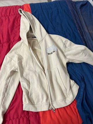 Felpa Supply & Demand beige con cappuccio