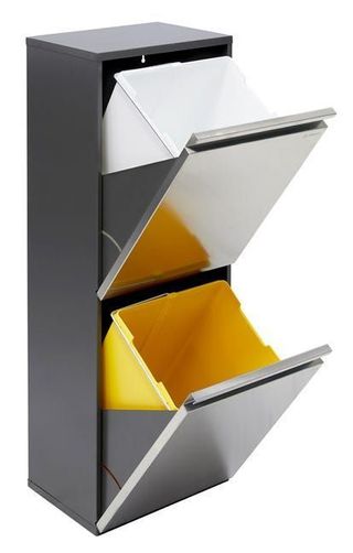 Arregui Vario CR205 Cubo de Basura y Reciclaje de Acero Inoxidable de 2 Compartimentos