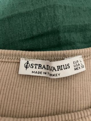 Camiseta Mango Beige Corta