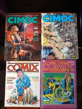 4 Revistas de cómics Cimoc y Comix