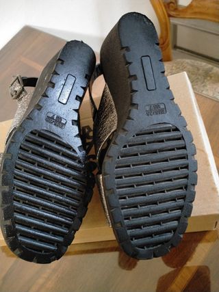 Sandali donna argentati vera pelle FLEXX