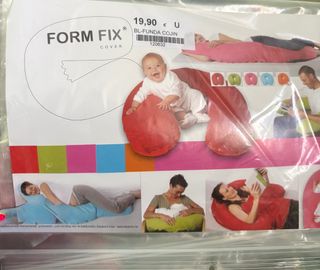 Cojín de lactancia felpa azul