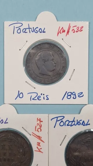 4 Monedas Portugal Siglo XIX