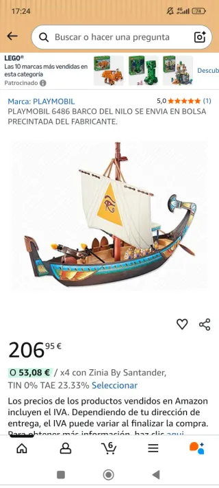 Playmobil Barco Egipcio del Nilo 4241