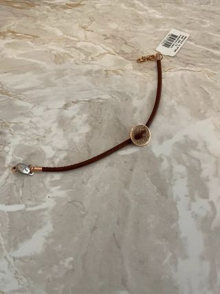 Bracciale BY SIMON pelle marrone e color oro nuovo